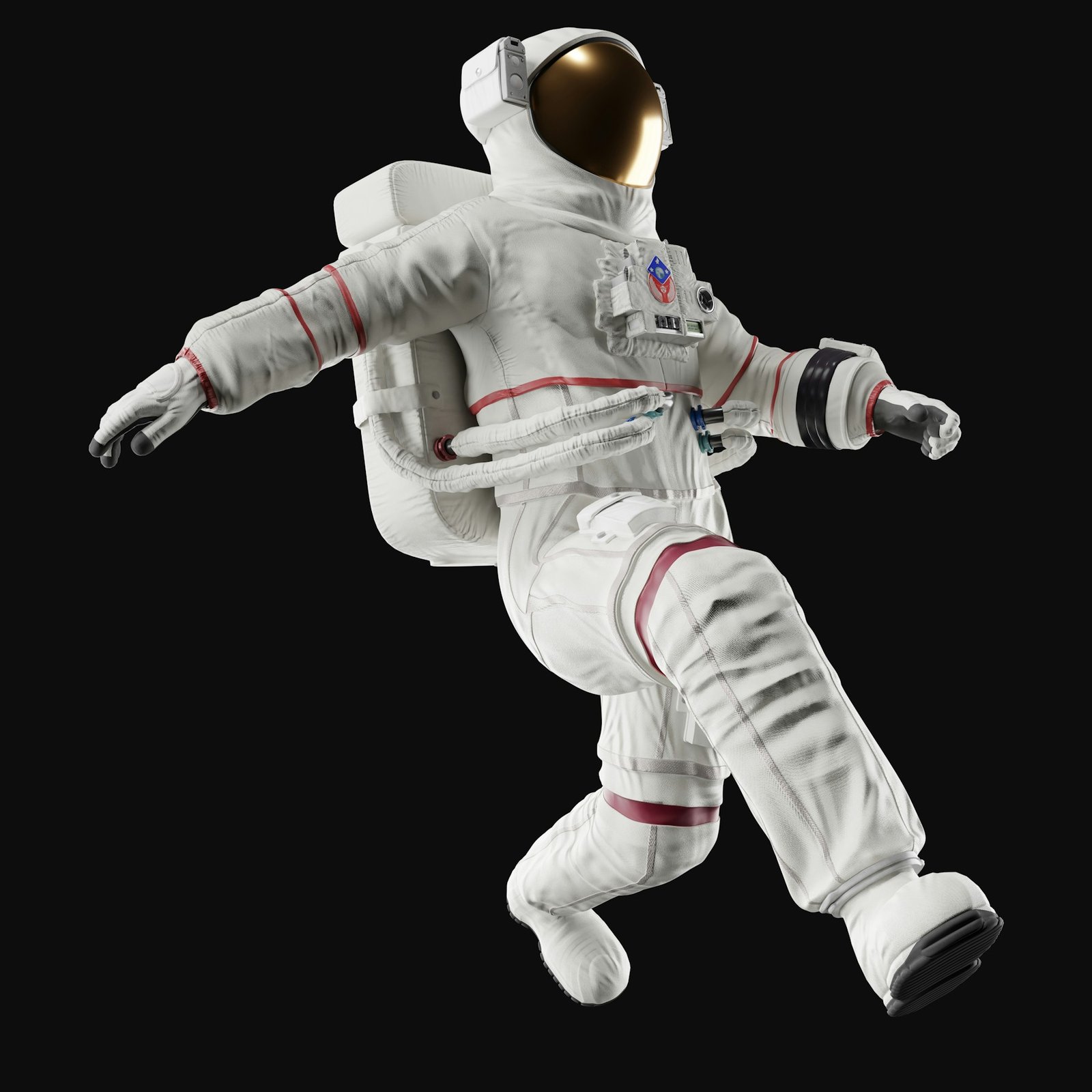 Three-dimensional astronaut figure design example