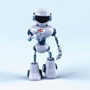 Three-dimensional robot character reference by Julien Tromeur; illustrative static figure design, not Sculptovate inventory.